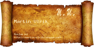 Martin Ulrik névjegykártya